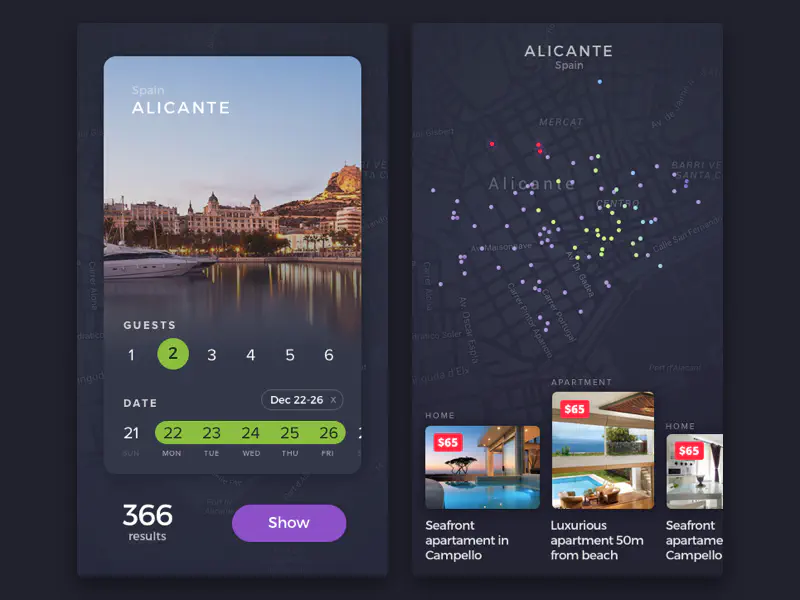 Apartment renting app - filters